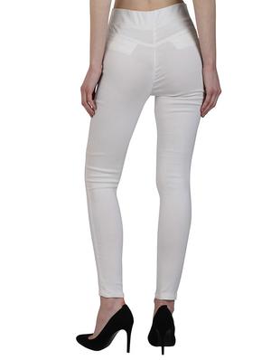 white cotton jeggings - 13225383 - Standard Image - 3