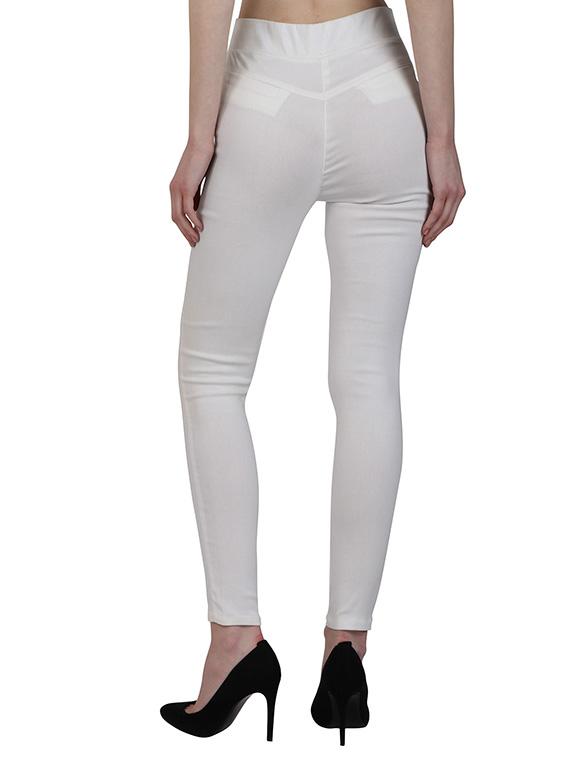 white cotton jeggings - 13225383 - Zoom Image - 3