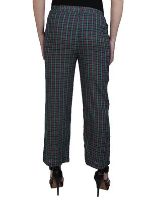 green cotton flat front trouser - 13225485 - Standard Image - 3