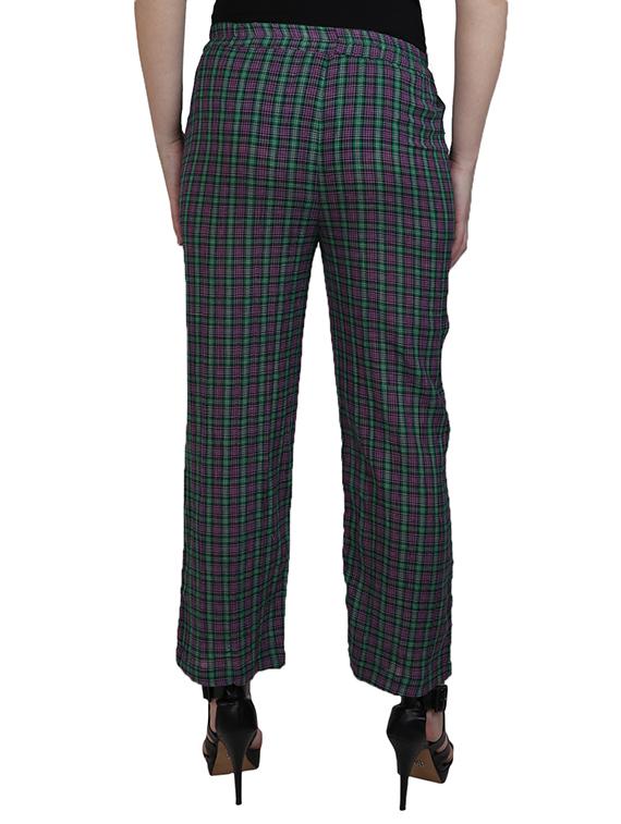 green cotton flat front trouser - 13225485 - Zoom Image - 3