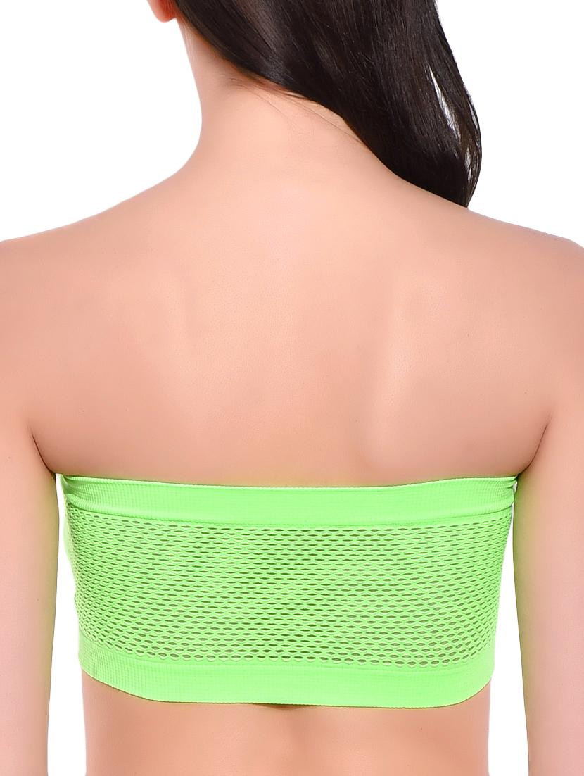 green cotton tube bra - 13229506 - Zoom Image - 3