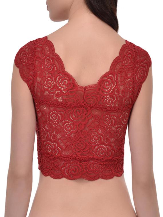 red lace bralette - 13230768 - Zoom Image - 3