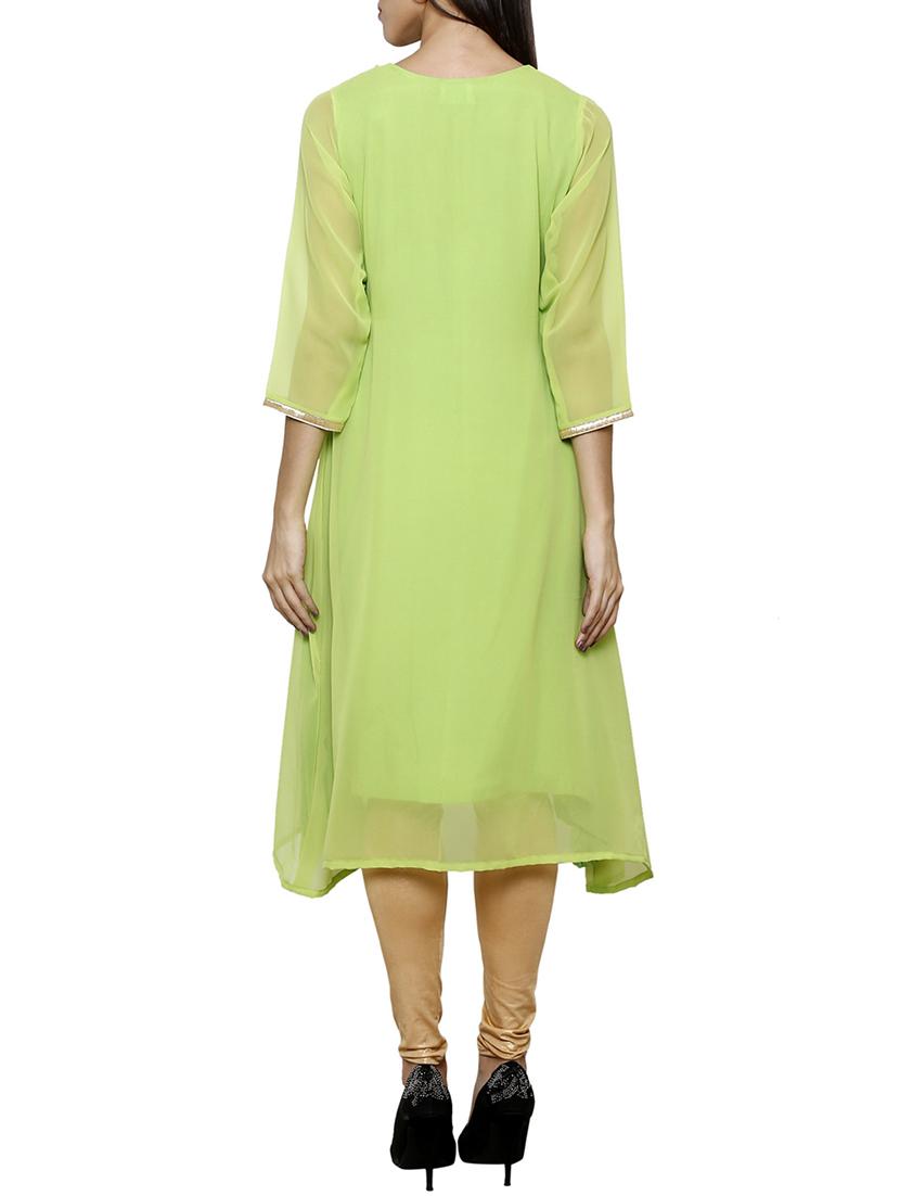 green georgette tunic - 13236033 - Zoom Image - 3