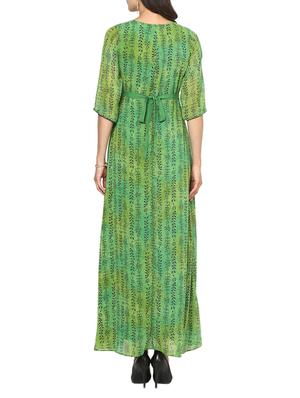 green georgette maxi dress - 13245496 - Standard Image - 3
