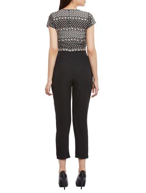 black crepe 3/4 jumpsuit - 13248172 - Standard Image - 3