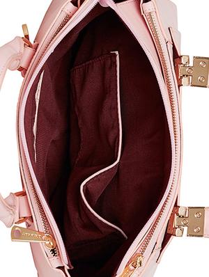 pink leatherette handbag - 13254011 - Standard Image - 3