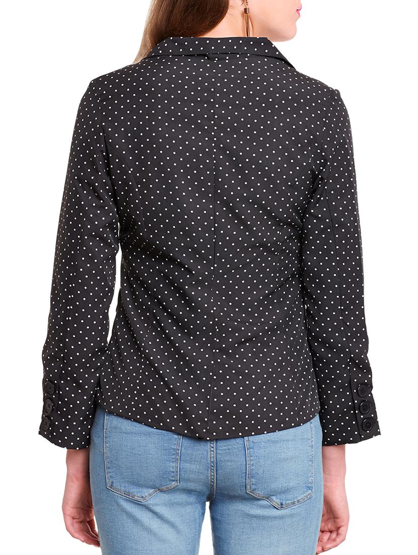 black crepe formal blazer - 13259488 - Zoom Image - 3