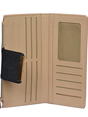 peach magnetic snap faux leather wallet - 1326192 - Standard Image - 3