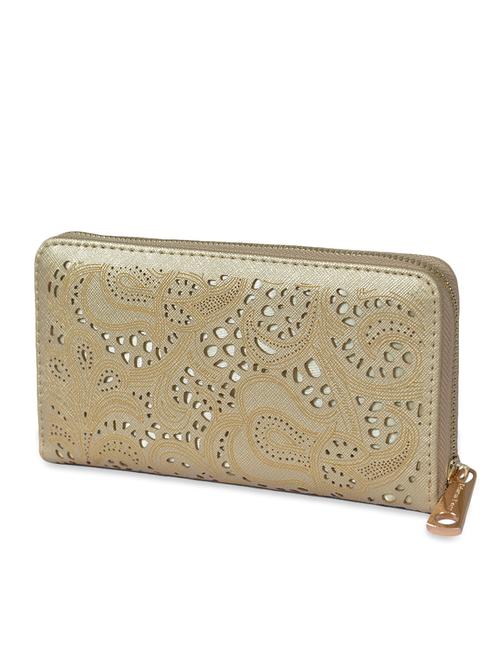 beige cutwork leatherette wallet - 1326196 - Standard Image - 1