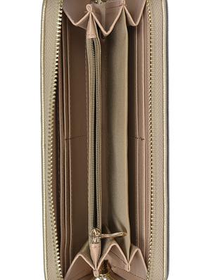 beige cutwork leatherette wallet - 1326196 - Standard Image - 3