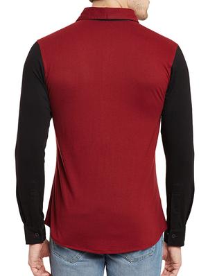 red cotton casual shirt - 13263136 - Standard Image - 3