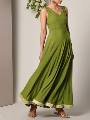 green modal maxi dress - 13266830 - Standard Image - 3