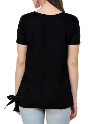 slit sleeve tie up waist top - 13270526 - Standard Image - 3
