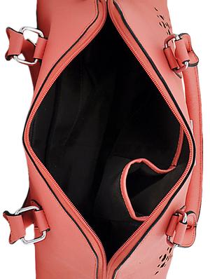 pink leatherette handbag - 13279013 - Standard Image - 3