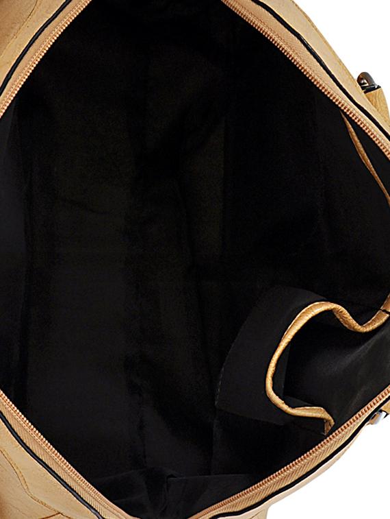 gold leatherette handbag - 13279021 - Zoom Image - 3