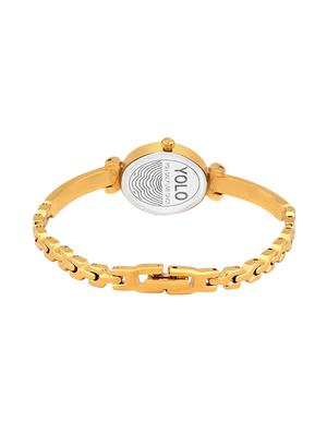 golden stainless steel wrist watch - 13283131 - Standard Image - 3