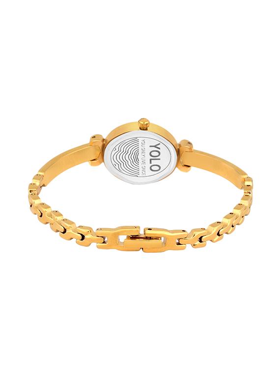 golden stainless steel wrist watch - 13283131 - Zoom Image - 3