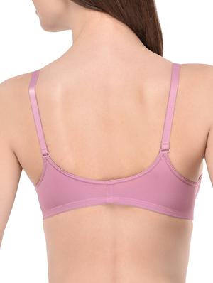 pink cotton front open bra - 13293249 - Standard Image - 3
