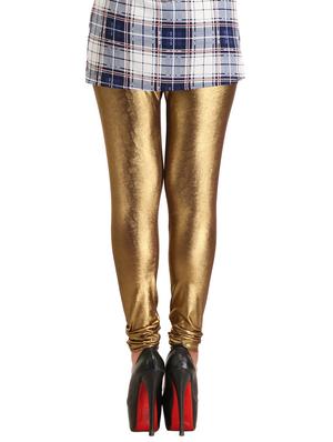 gold cotton spandex legging - 13296085 - Standard Image - 3