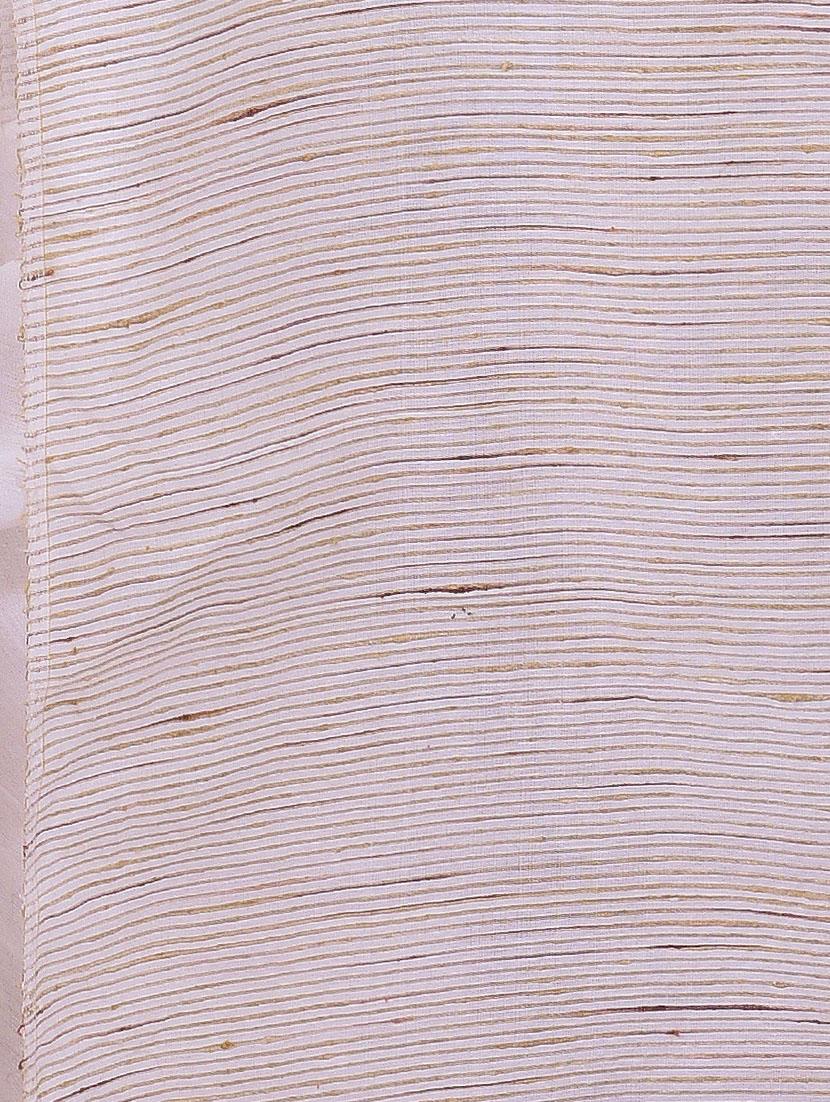 white cotton handloom saree with blouse - 13302829 - Zoom Image - 3