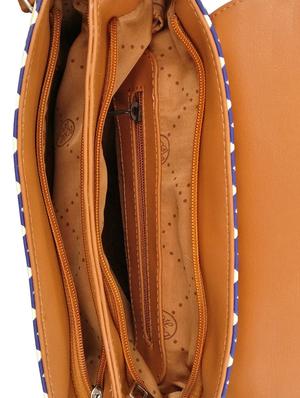 blue leatherette sling bag - 13303472 - Standard Image - 3