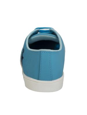 blue leatherette lace up sneaker - 13304887 - Standard Image - 3