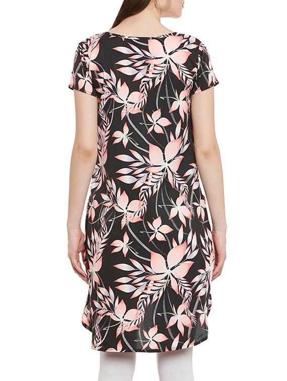 black crepe high low tunic - 13312977 - Zoom Image - 3