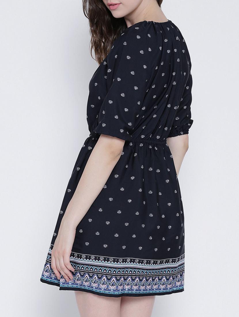 tassel tie-up blouson dress - 13315989 - Zoom Image - 3