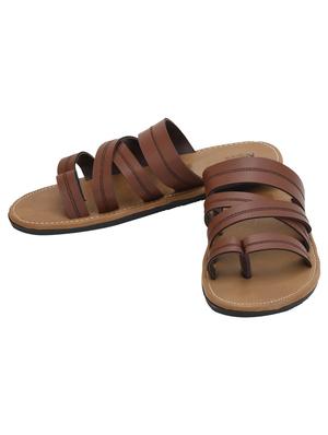brown Leather slip on slipper - 13316314 - Standard Image - 3