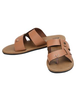 tan Leather slip on slipper - 13316324 - Standard Image - 3