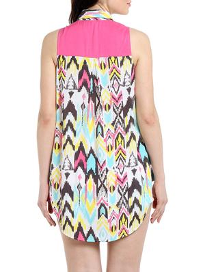 pink viscose regular shirt - 13316603 - Standard Image - 3