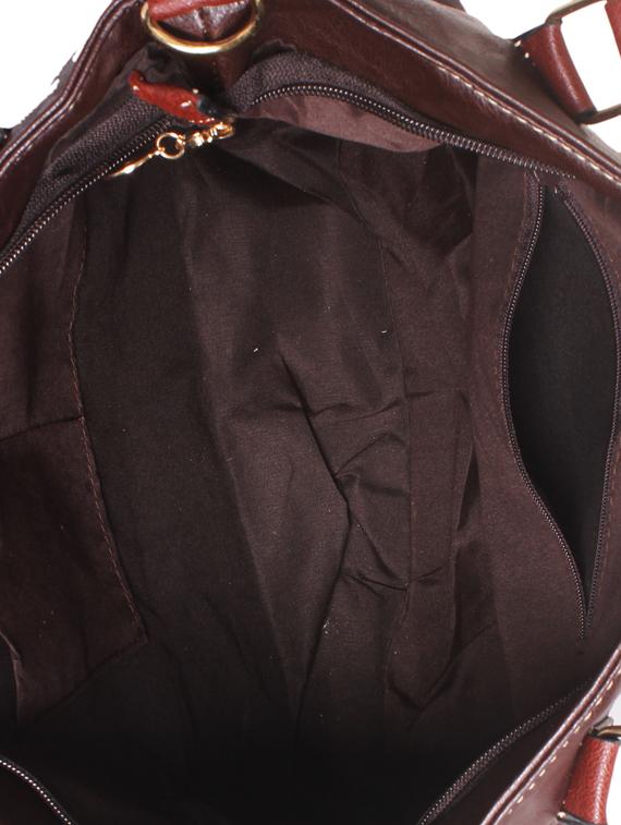 brown leatherette handbag - 1332256 - Zoom Image - 3