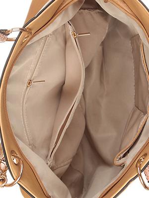 beige leatherette handbag - 1332342 - Standard Image - 3