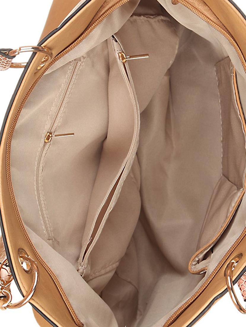 beige leatherette handbag - 1332342 - Zoom Image - 3