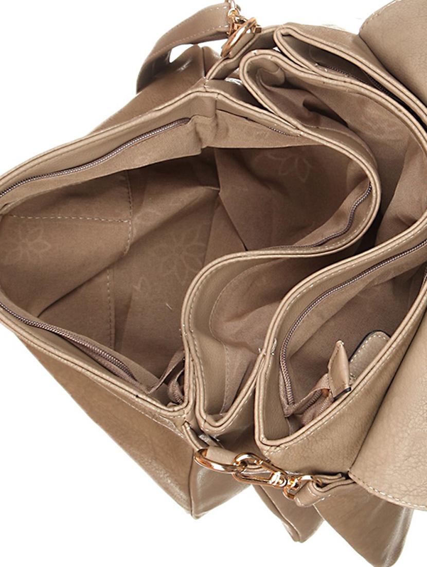 beige leatherette handbag - 1332381 - Zoom Image - 3