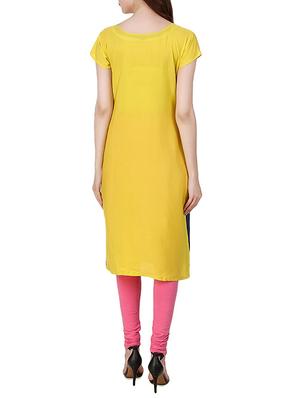 cream crepe straight kurta - 13325781 - Standard Image - 3