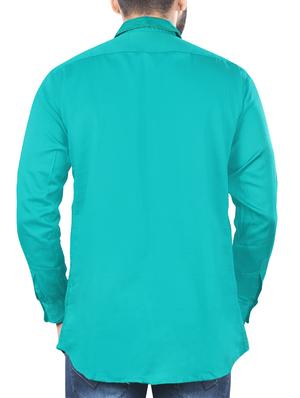 blue cotton casual shirt - 13335383 - Standard Image - 3