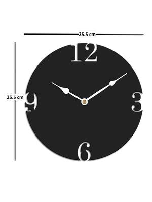 black wooden analog wall clock - 13339177 - Standard Image - 3