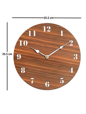 Brown Wooden Analog Wall Clock - 13339185 - Standard Image - 3