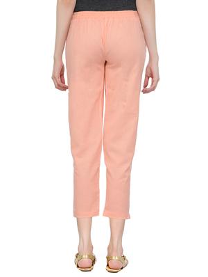 pink cotton tailored capris - 13340658 - Standard Image - 3