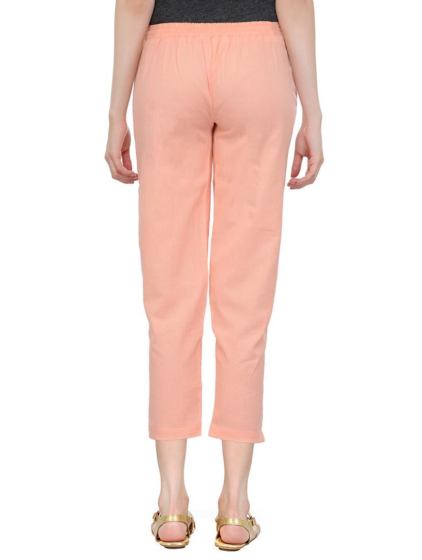 pink cotton tailored capris - 13340658 - Zoom Image - 3