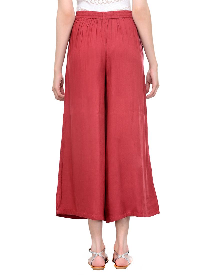 red viscose palazzo - 13340660 - Zoom Image - 3