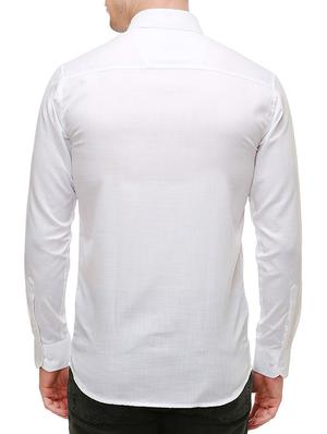 white cotton casual shirt - 13341409 - Standard Image - 3