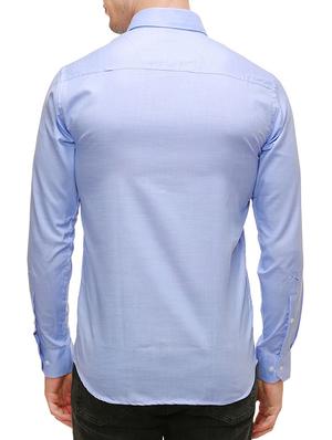 light blue cotton casual shirt - 13341414 - Standard Image - 3