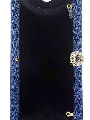 blue satin clutch - 13341783 - Standard Image - 3