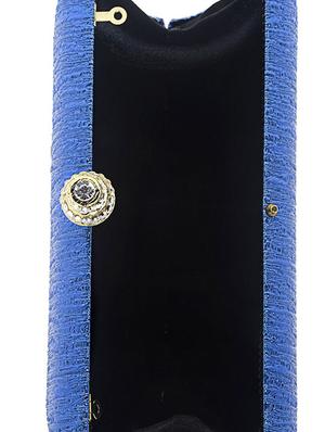blue satin clutch - 13341784 - Standard Image - 3