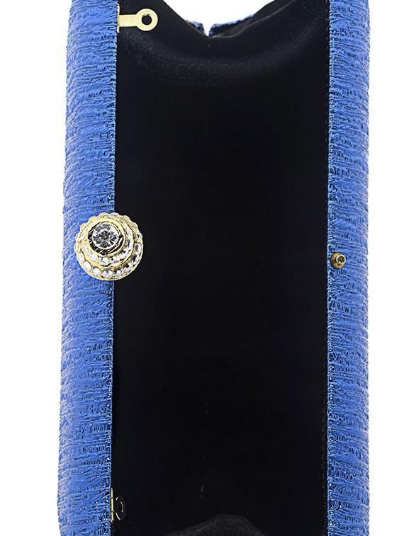 blue satin clutch - 13341784 - Zoom Image - 3