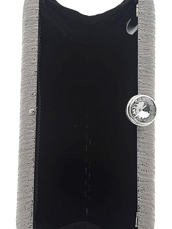 silver satin clutch - 13341785 - Zoom Image - 3