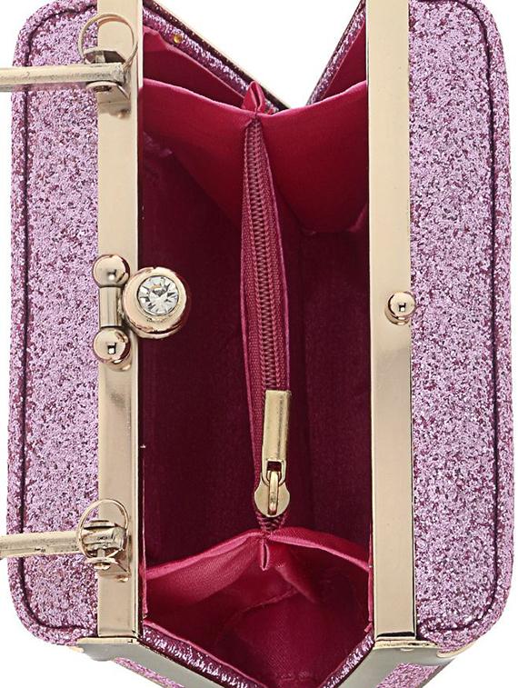 pink satin clutch - 13341791 - Zoom Image - 3