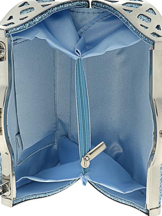 blue satin clutch - 13341796 - Zoom Image - 3